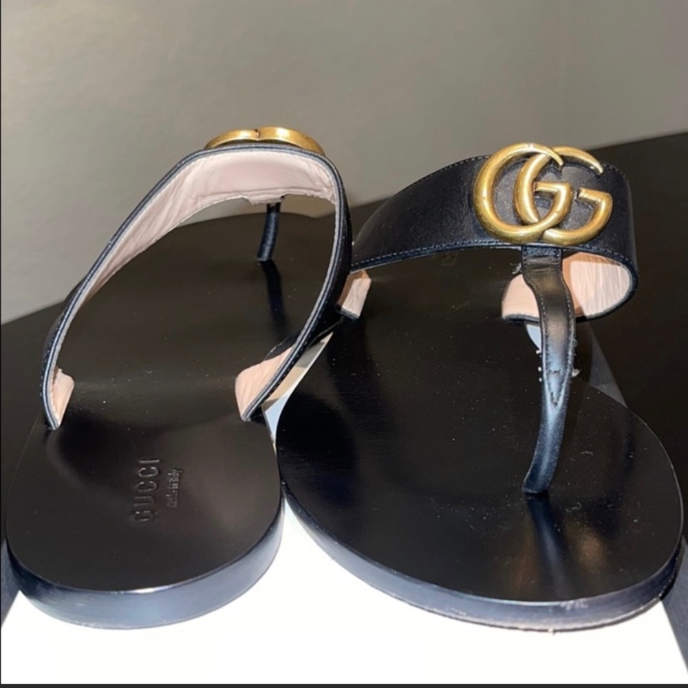 Gucci marmont thong sandals
